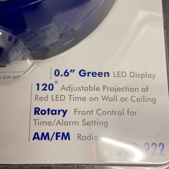 Jensen AM/FM Projection Clock Radio - Picture 4 of 8